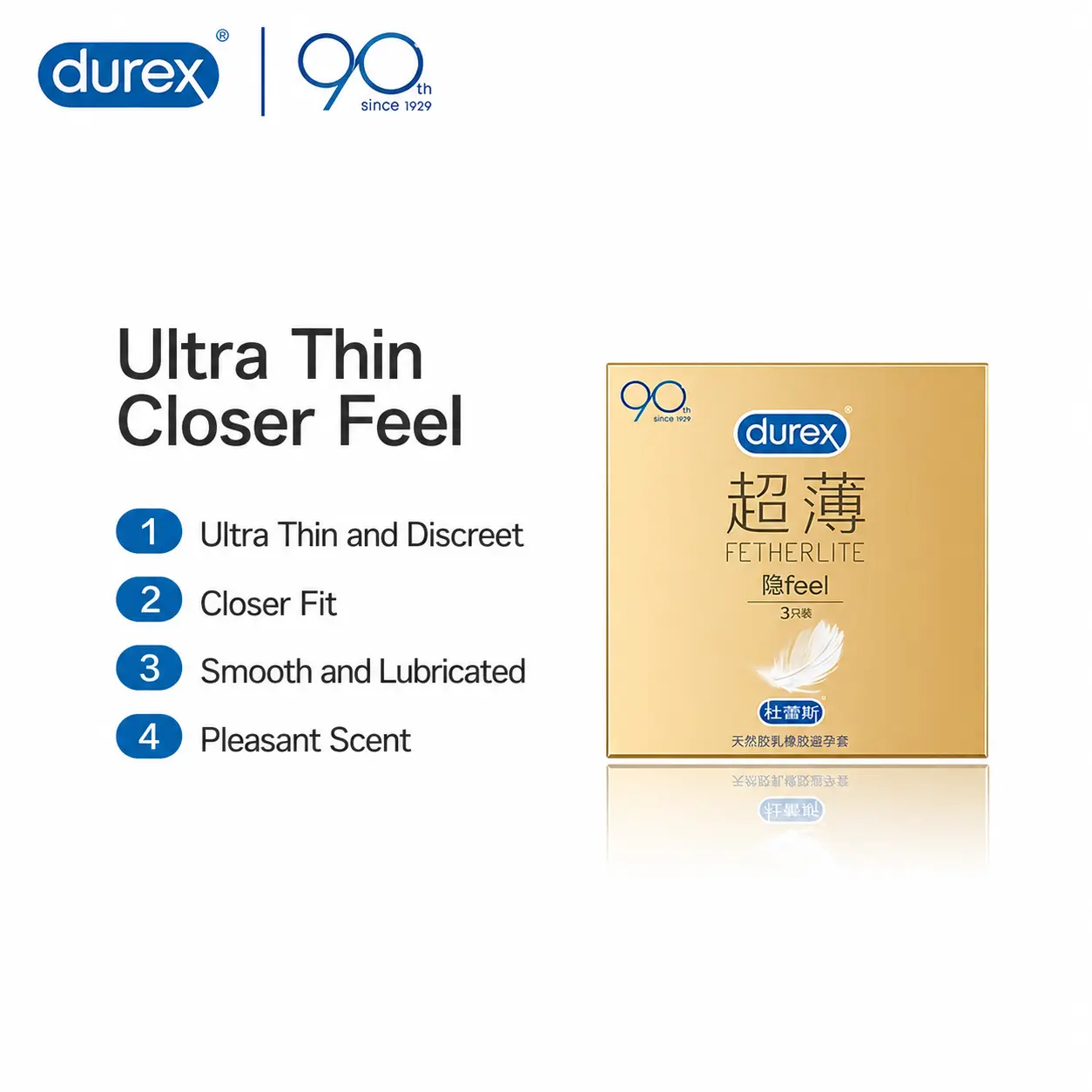 DUREX Ultra Thin Condom 3PCS 1 Box Ready Stock EXP 2031