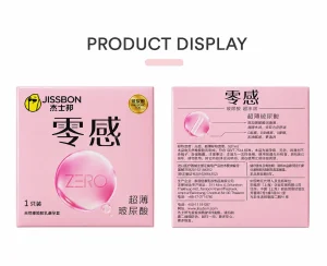 JISSBON Zero Hyaluronic Acid Condom 3PCS 1 Box Latex Condom Ready Stock EXP2030