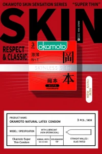 OKAMOTO Ultra Thin Condom 3PCS 1 Box Ready Stock EXP2030