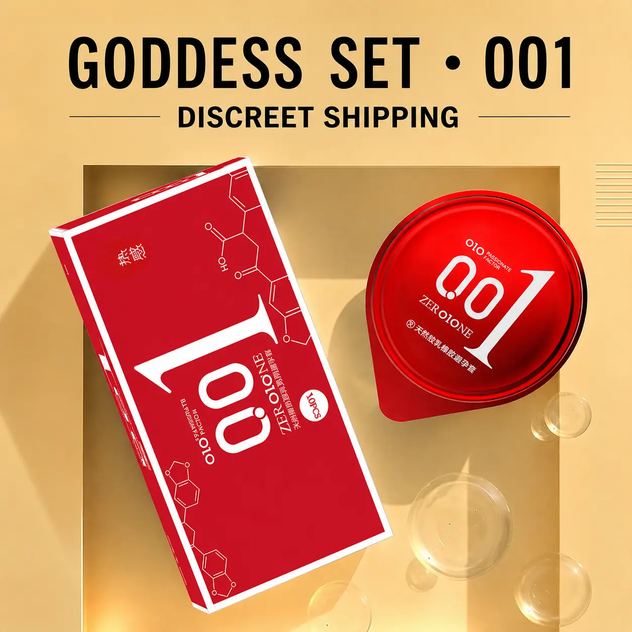 OLO 001 Hyaluronic Acid Hot Sensation Condom Red Box 10PCS 1 Box Ready Stock EXP2030