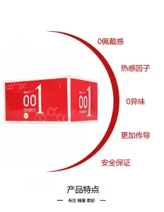 OLO 001 Hyaluronic Acid Hot Sensation Condom Red Box 10PCS 1 Box Ready Stock EXP2030