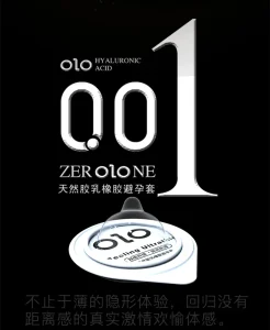 OLO 001 Hyaluronic Acid Smooth Ultra Thin Condom Black Box 10PCS 1 box Ready Stock EXP2031