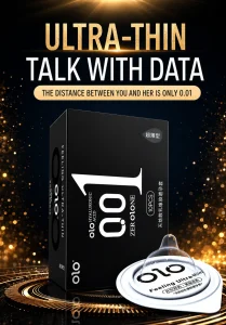 OLO 001 Hyaluronic Acid Smooth Ultra Thin Condom Black Box 10PCS 1 box Ready Stock EXP2031