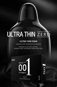 OLO 001 Hyaluronic Acid Smooth Ultra Thin Condom Black Box 10PCS 1 box Ready Stock EXP2031