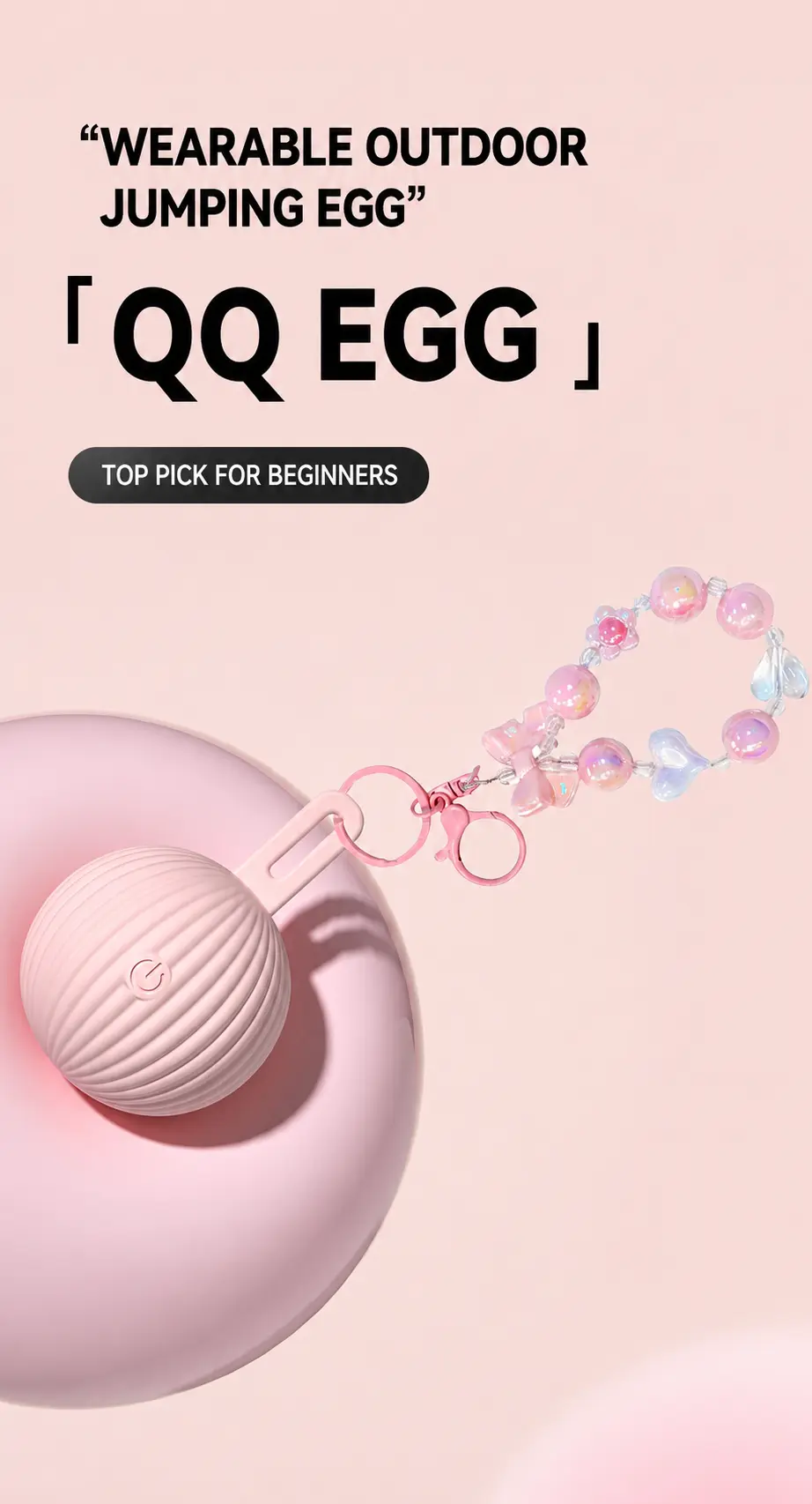QQ Candy Mini Wearable Massager USB Rechargeable Multi Modes Soft Silicone Low Noise Waterproof