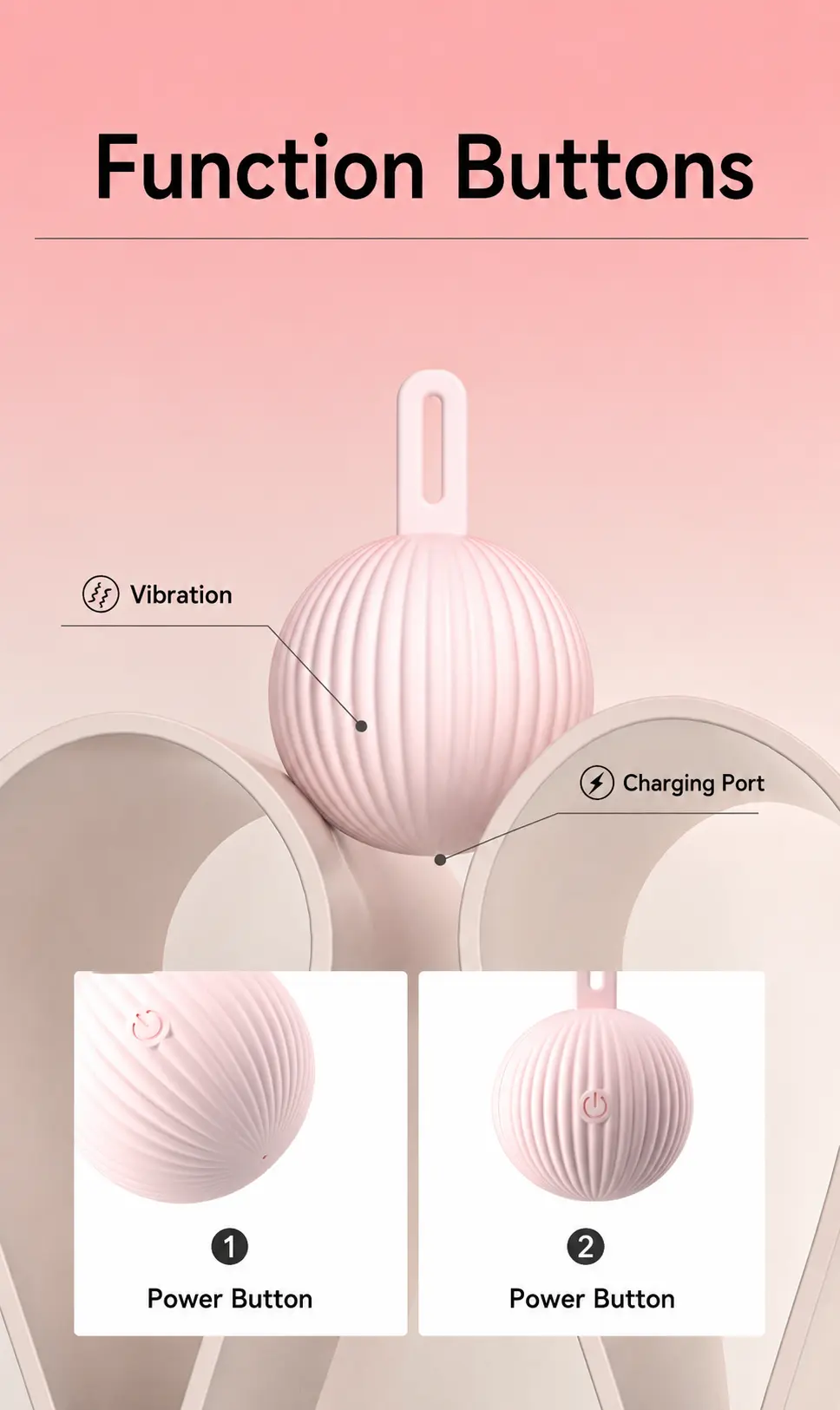 QQ Candy Mini Wearable Massager USB Rechargeable Multi Modes Soft Silicone Low Noise Waterproof