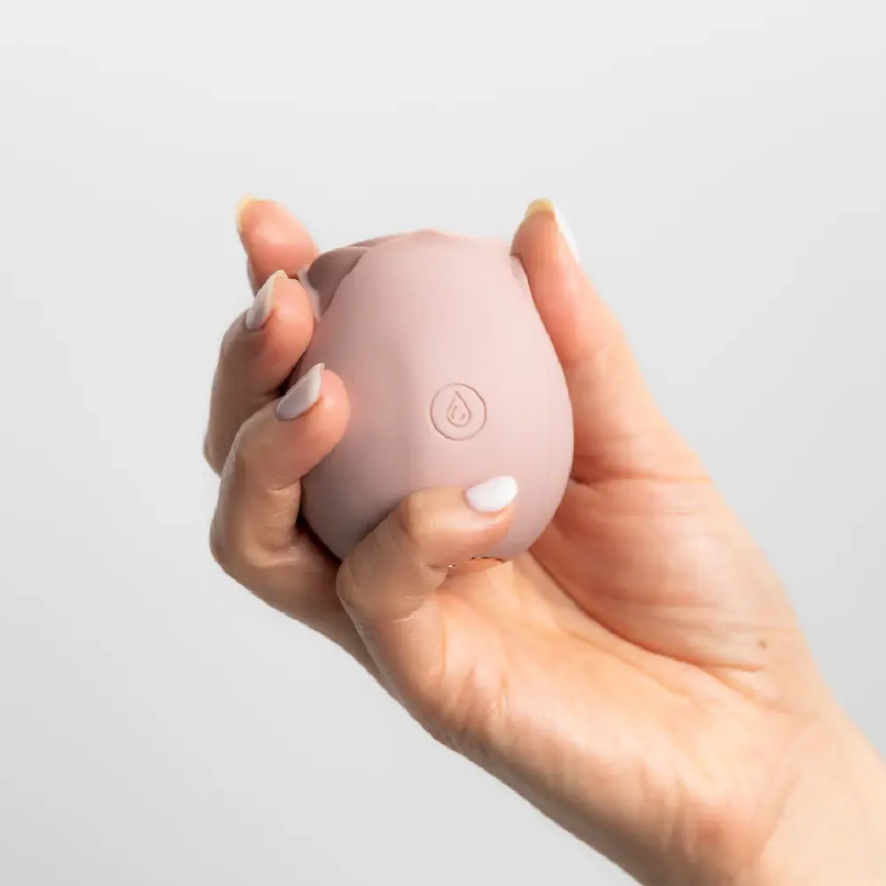 Rose Shape Sucking Vibrator USB Rechargeable 10 Modes Soft Silicone IPX6 Waterproof Portable Pink