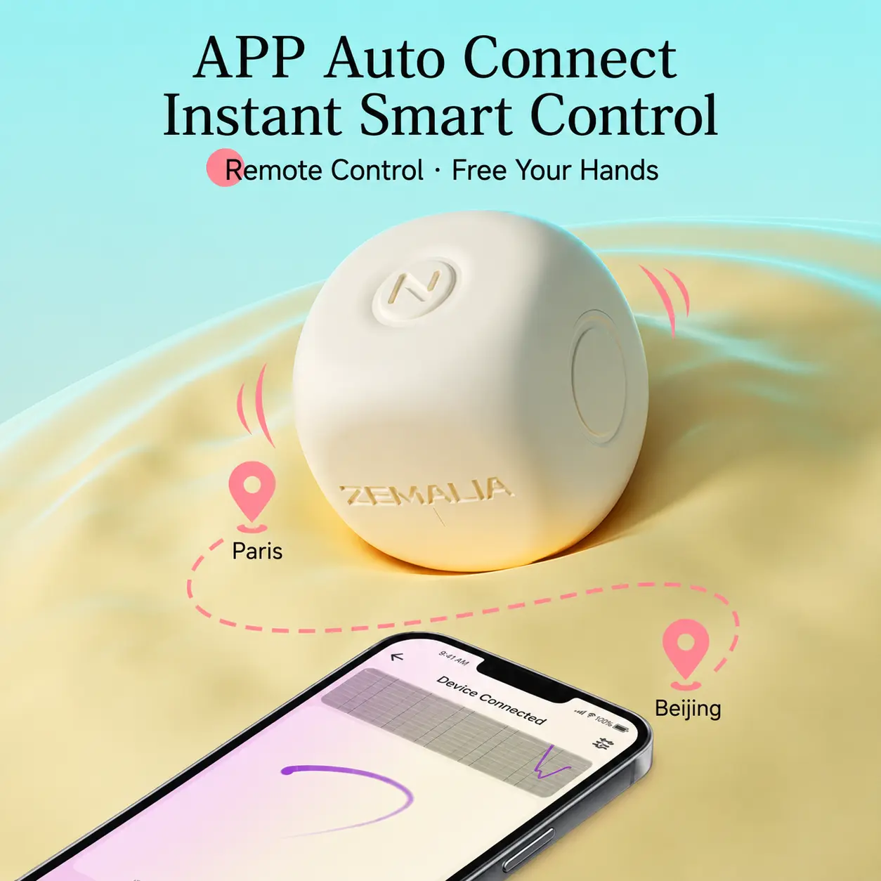 Smart Dice Mini Vibrator APP Control USB Rechargeable 15 Modes Soft Silicone Portable Low Noise