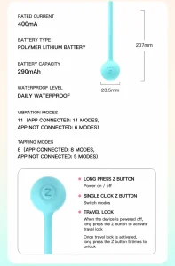 Smart Dice Mini Vibrator APP Control USB Rechargeable 15 Modes Soft Silicone Portable Low Noise