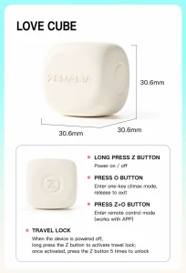 Smart Dice Mini Vibrator APP Control USB Rechargeable 15 Modes Soft Silicone Portable Low Noise