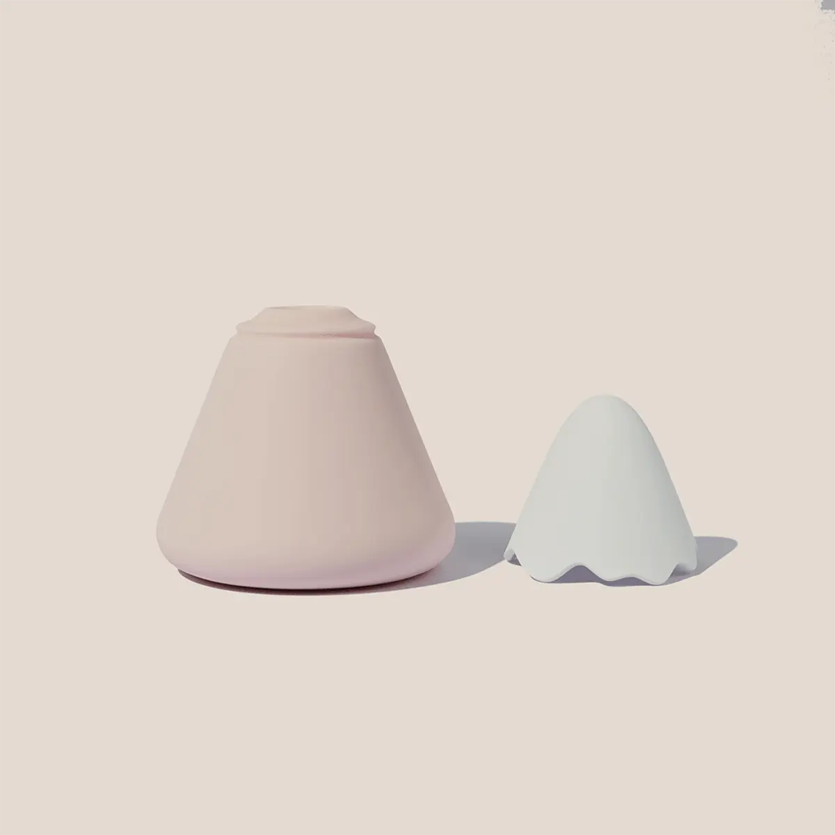 Snow Mountain Mini Massager USB Rechargeable 7 Modes Soft Silicone