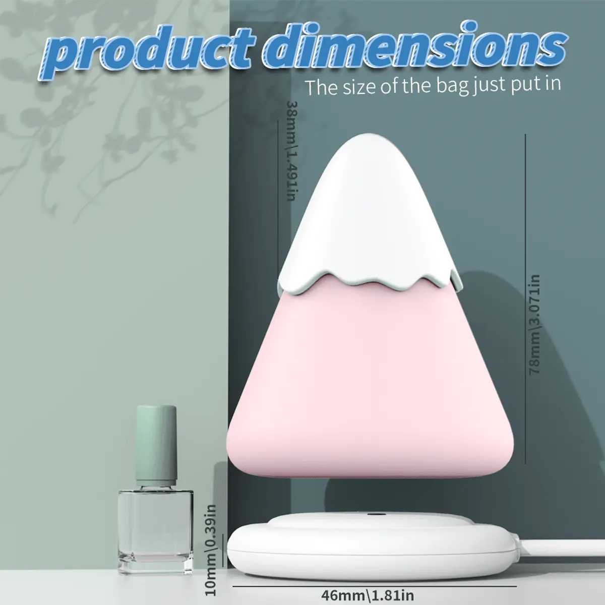 Snow Mountain Mini Massager USB Rechargeable 7 Modes Soft Silicone