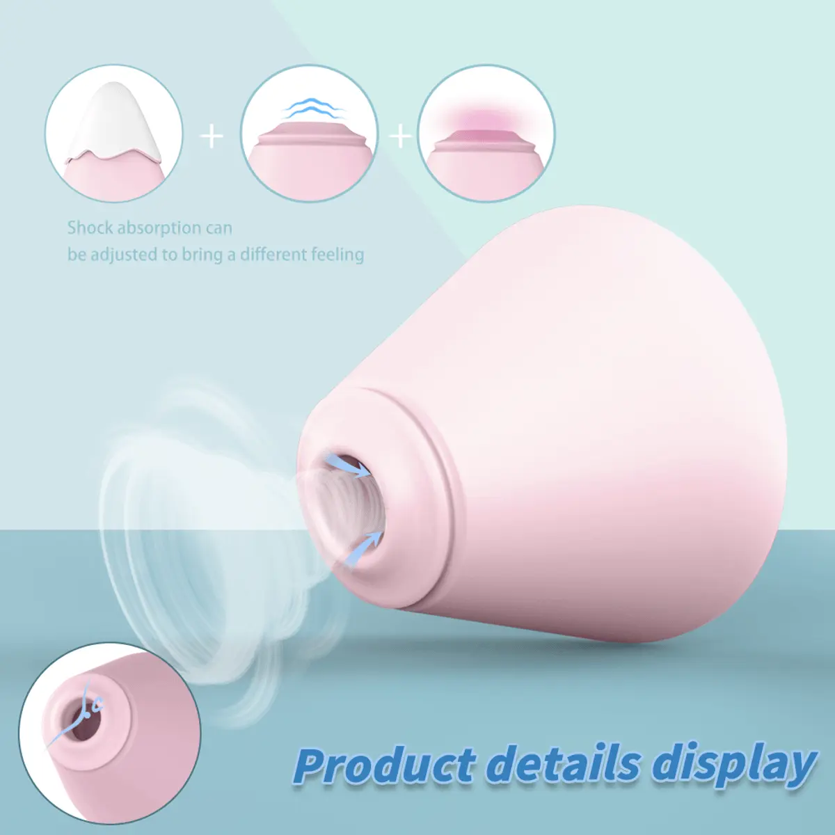 Snow Mountain Mini Massager USB Rechargeable 7 Modes Soft Silicone