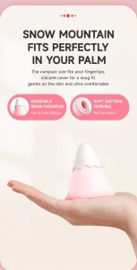 Snow Mountain Mini Massager USB Rechargeable 7 Modes Soft Silicone