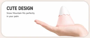Snow Mountain Mini Massager USB Rechargeable 7 Modes Soft Silicone