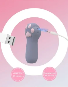 YY HORSE Kitten Paw Vibrator USB Rechargeable 10 Modes Soft Silicone IPX7 Waterproof