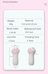 YY HORSE Kitten Paw Vibrator USB Rechargeable 10 Modes Soft Silicone IPX7 Waterproof